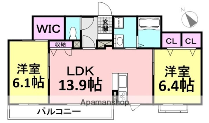 シャーメゾングレース202の間取り