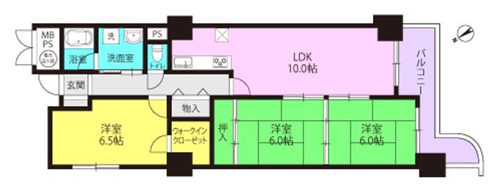 尼崎アーバンコンフォート1406の間取り