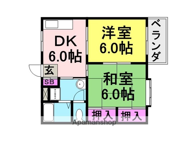 村上ハイツ102の間取り