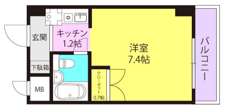 グランシャリオ南塚口406の間取り