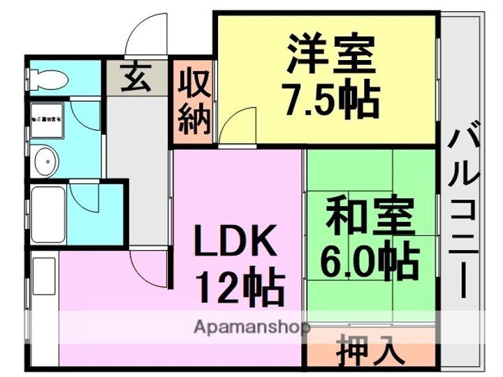ネクスプロス壱番館308の間取り