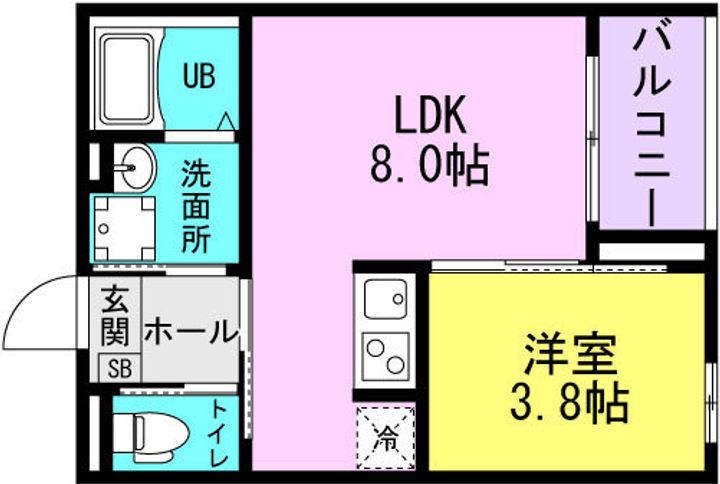 兵庫県尼崎市大庄西町1丁目の賃貸アパートの間取り
