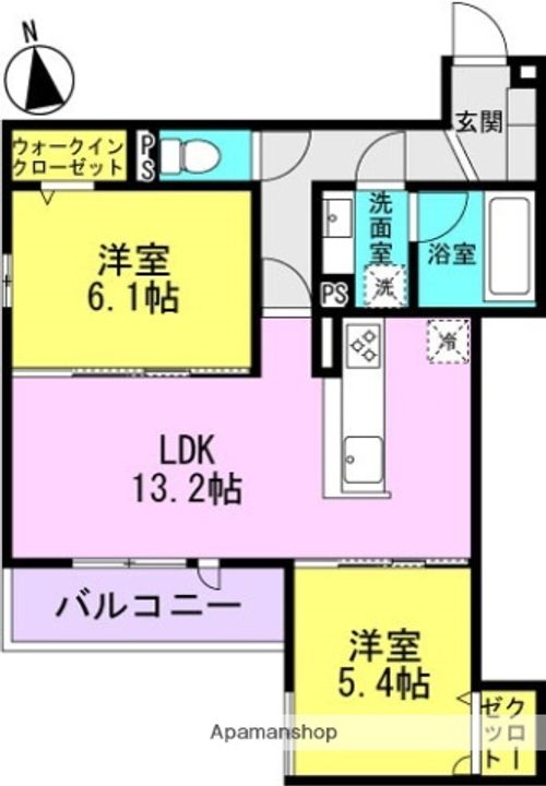 兵庫県尼崎市武庫之荘2丁目の賃貸アパートの間取り
