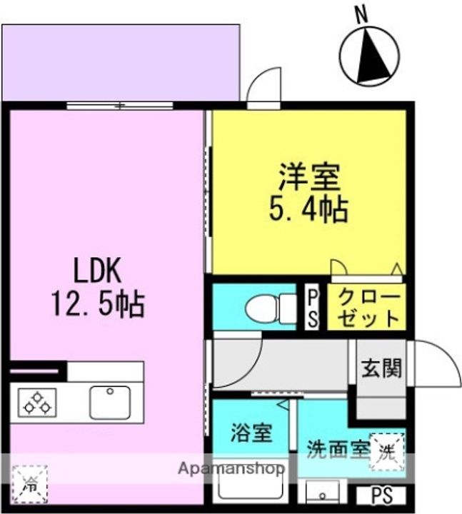 兵庫県尼崎市武庫之荘2丁目の賃貸アパートの間取り