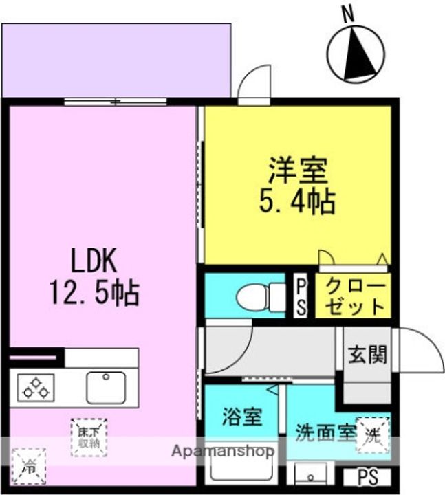 兵庫県尼崎市武庫之荘2丁目の賃貸アパートの間取り
