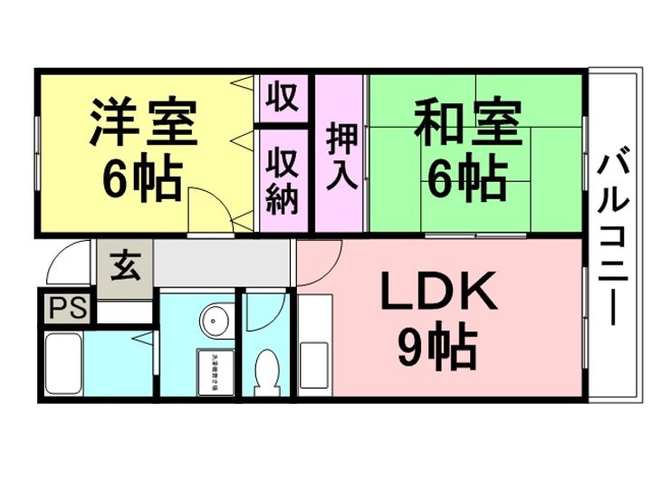 ヘリテージ立花102の間取り