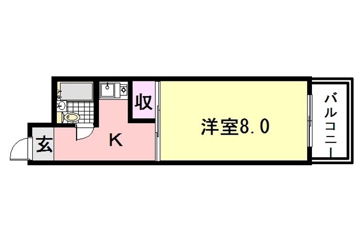 プチ塚口302の間取り