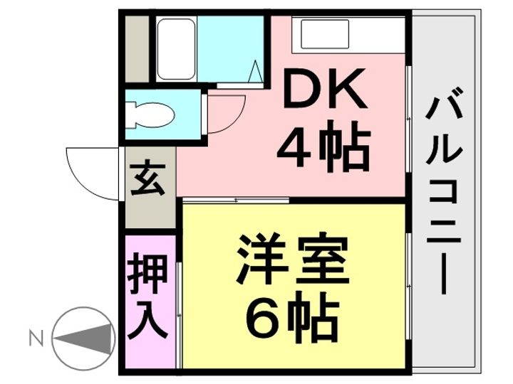 竹馬ビル505の間取り
