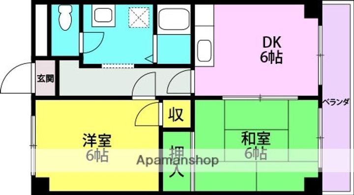 シャトー太田202の間取り