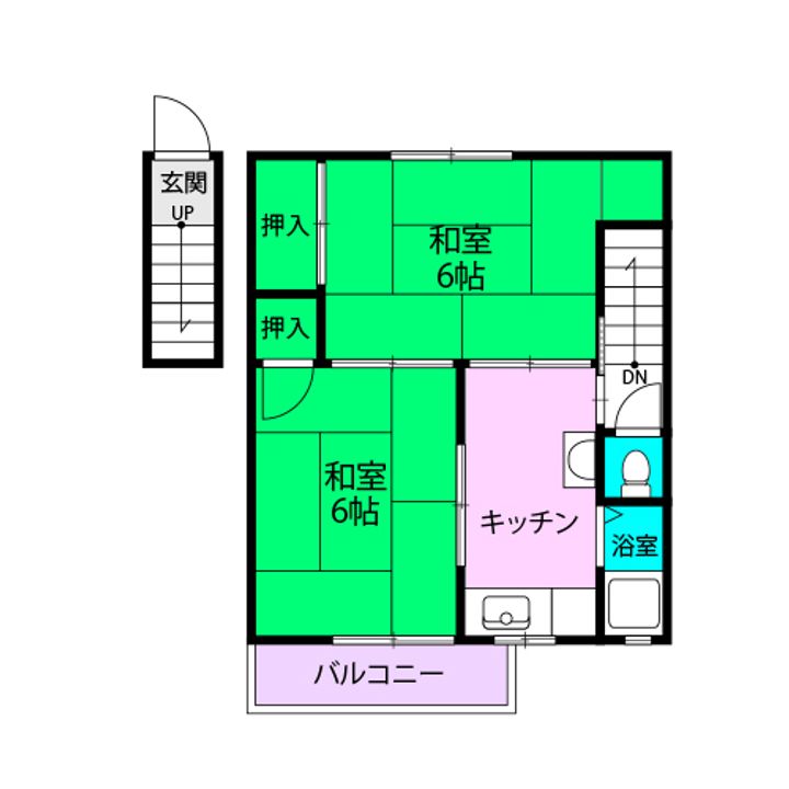 塚口グリーンハイツ3号館の間取り