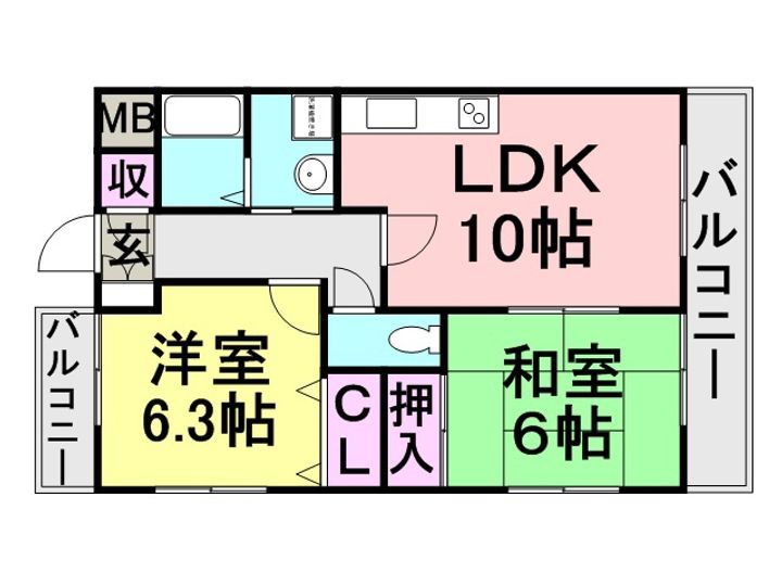 ゼハールト稲葉206の間取り