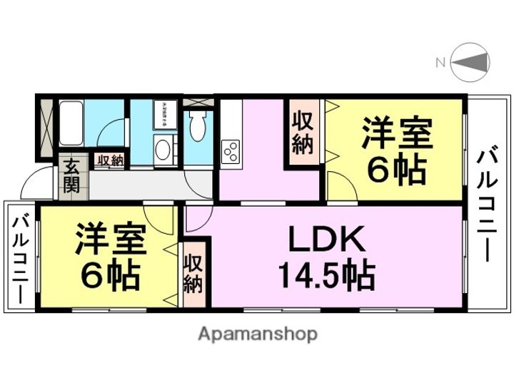 プランドールYAHEIの間取り