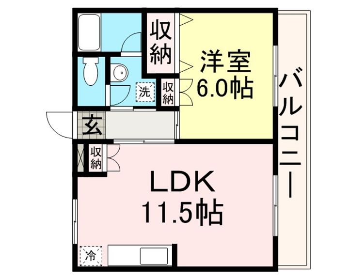 ミスターK北武庫之荘405の間取り