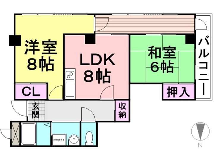 パークハイツ杭瀬の間取り