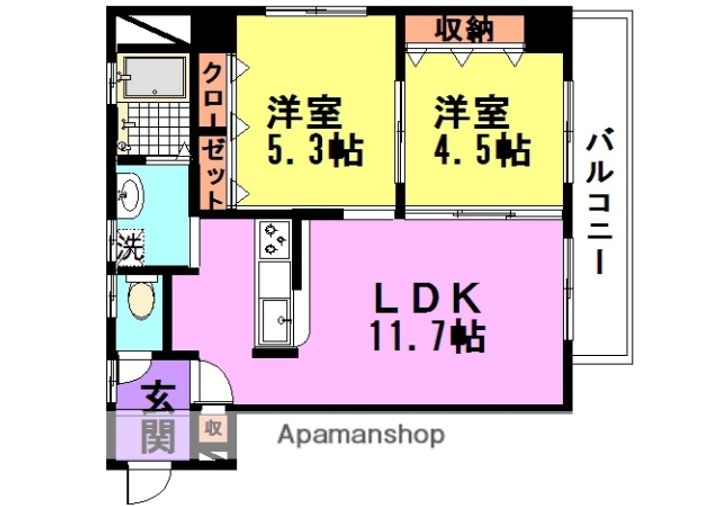 ヴァンドーム武庫之荘205の間取り
