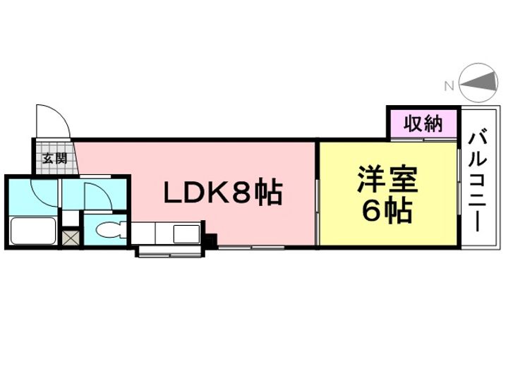 福永マンション304の間取り
