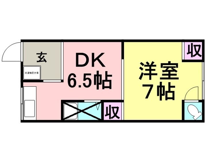 KCMS立花205の間取り