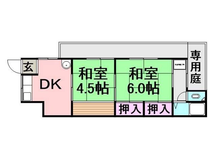 東本町3丁目文化101の間取り
