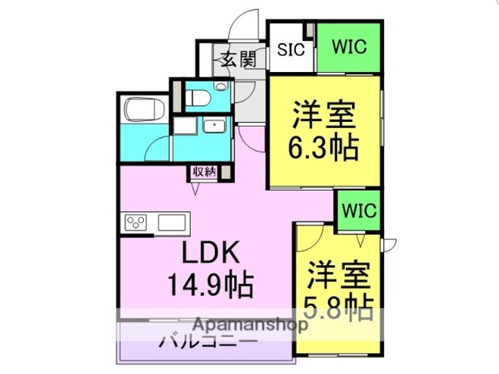 AZURE 天道町の間取り
