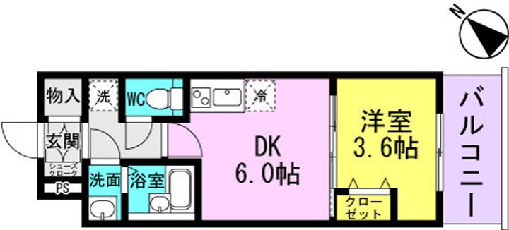 ARTIZA尼崎立花(アルティザ尼崎立花)802の間取り