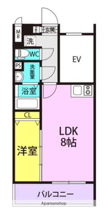 兵庫県尼崎市杭瀬本町1丁目の賃貸マンションの間取り