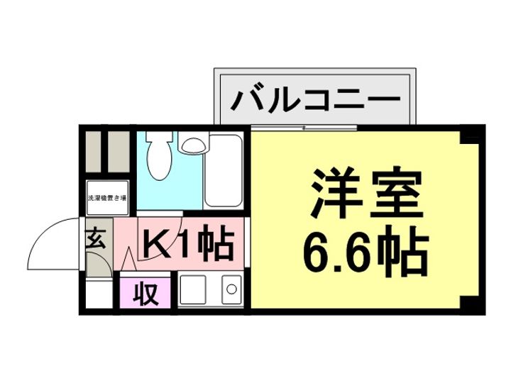 メゾンホープ立花102の間取り