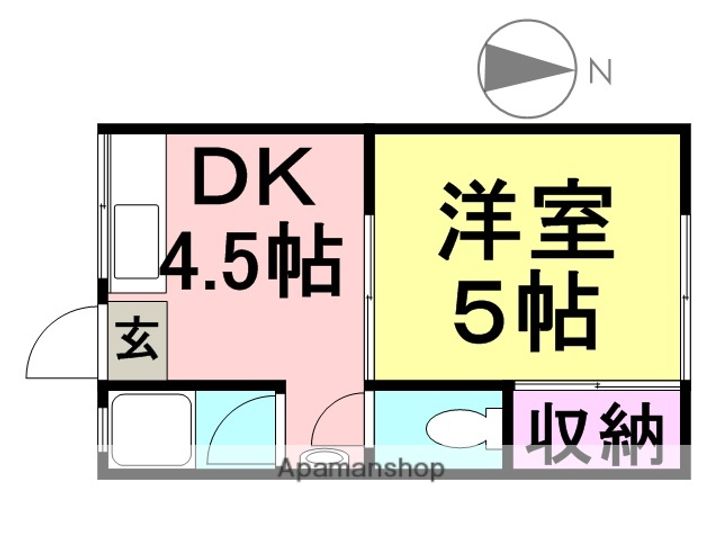 東武コーポ203の間取り