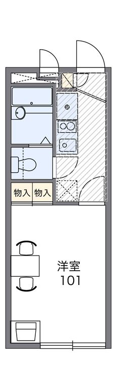 レオパレス片山ミオ211の間取り