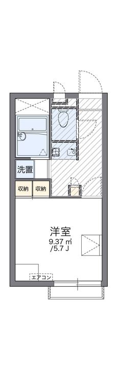 レオパレスエスポア六番町205の間取り
