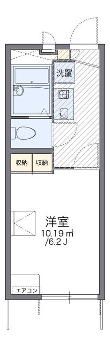 レオパレスアプリコット片山104の間取り