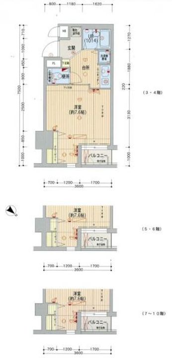 プレサンス神戸メリケンパーク前0602の間取り