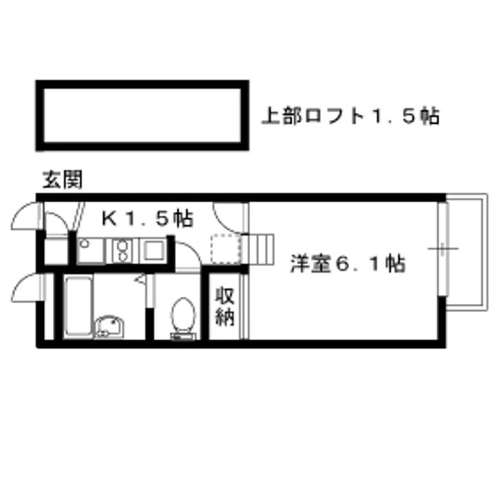 レオパレス西丸山102の間取り