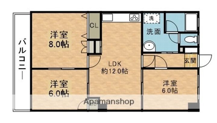 花山グリーンハイツの間取り