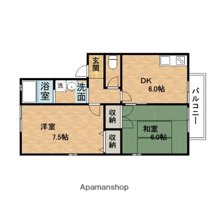 ヴィラモンテB棟の間取り