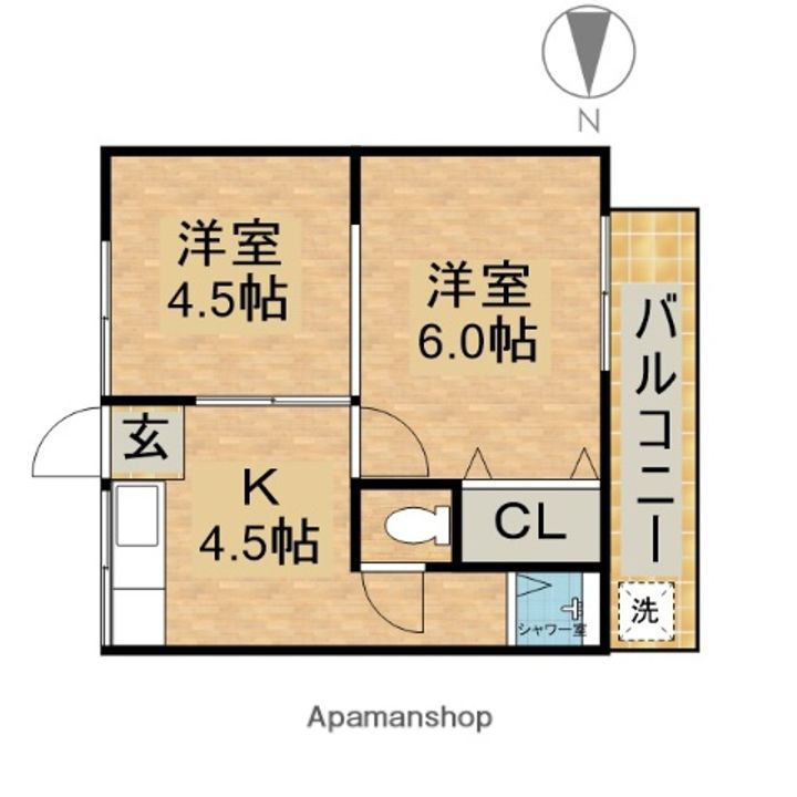 杉コーポの間取り
