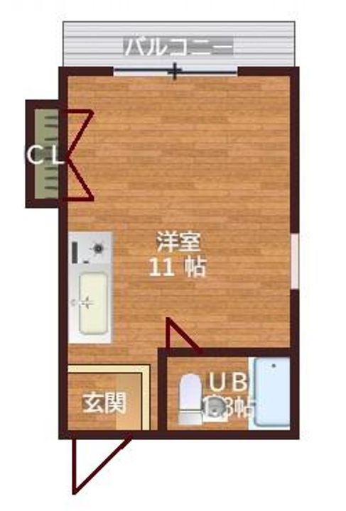 ハイツ熊谷505号室の間取り