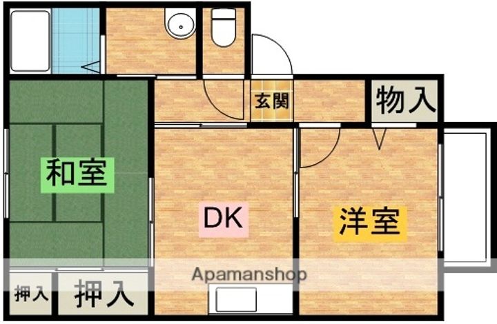 兵庫県小野市神明町の賃貸アパートの間取り