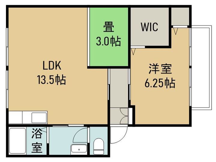 兵庫県小野市神明町の賃貸アパートの間取り