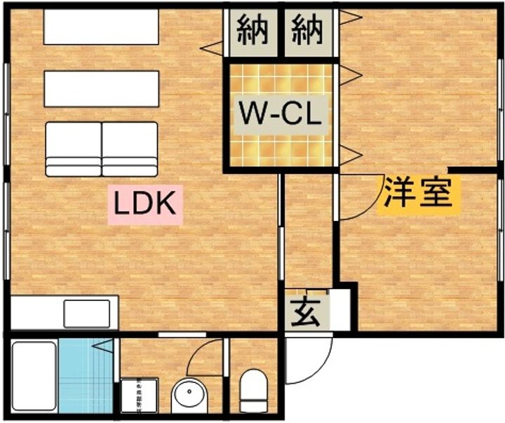 兵庫県小野市神明町の賃貸アパートの間取り