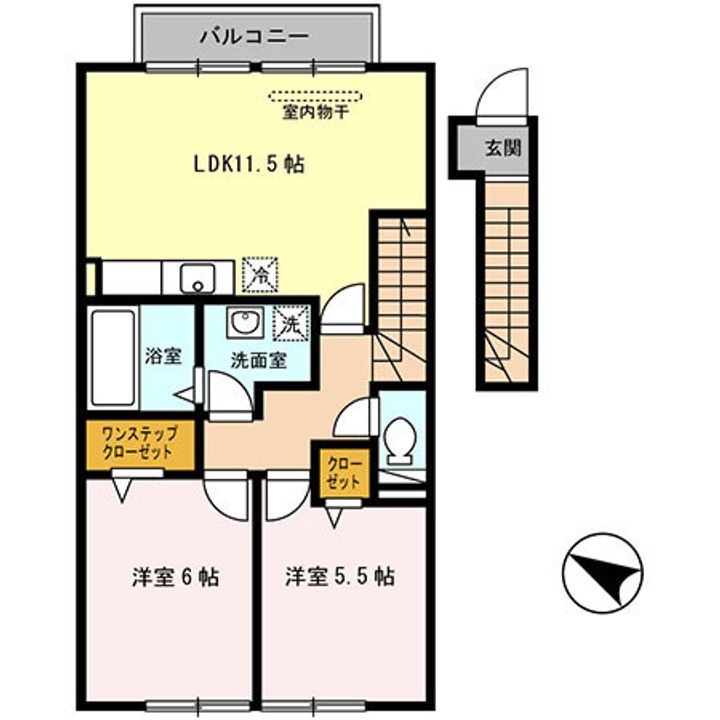 ローテローゼ恵比須の間取り
