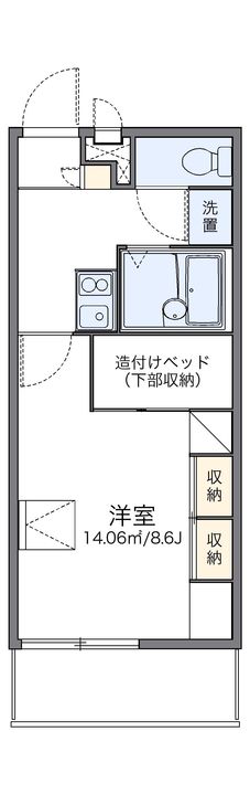 レオパレス東今宿309の間取り