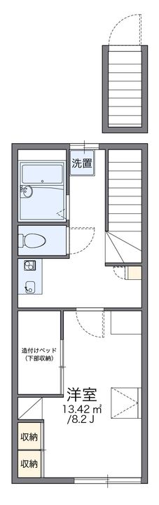 レオパレス葉月202の間取り