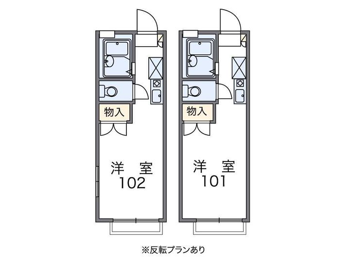 レオパレスシゲール204の間取り