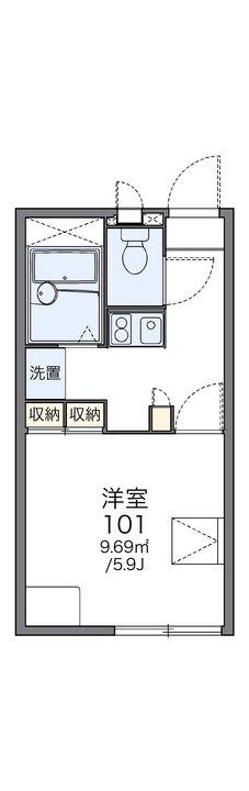レオパレスルーエ203の間取り