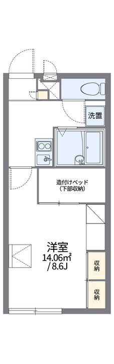 レオパレス八星202の間取り