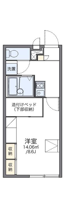 レオパレス赤穂2103の間取り