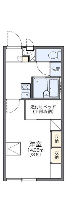 レオパレスKASAGI201の間取り