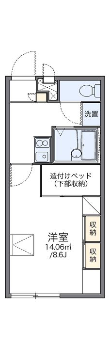 レオパレスKASAGI107の間取り