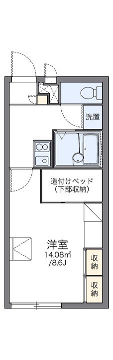 レオパレスNaturally208の間取り