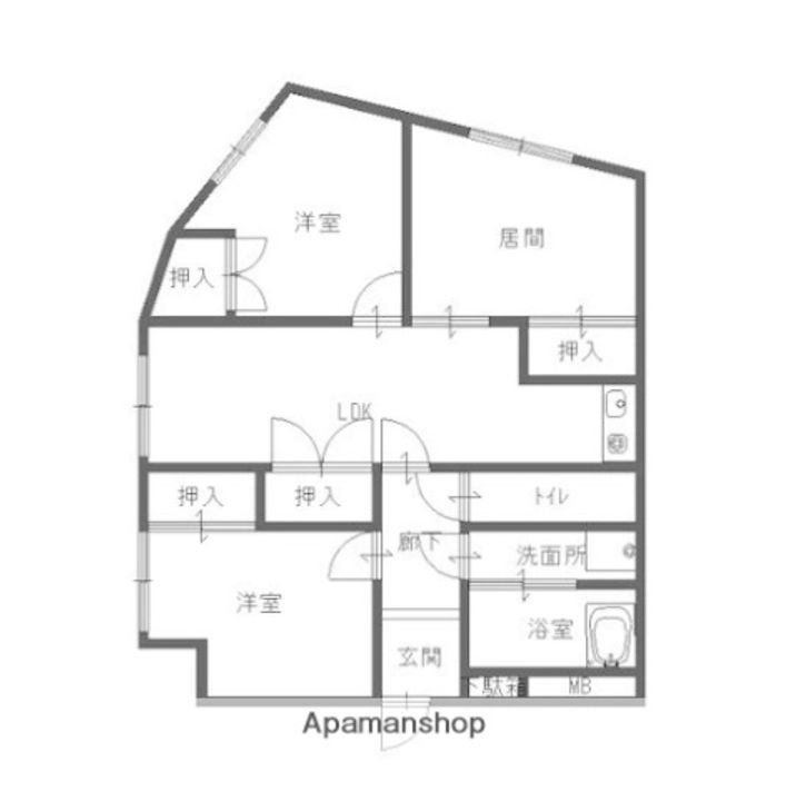 サングレース荒井302の間取り
